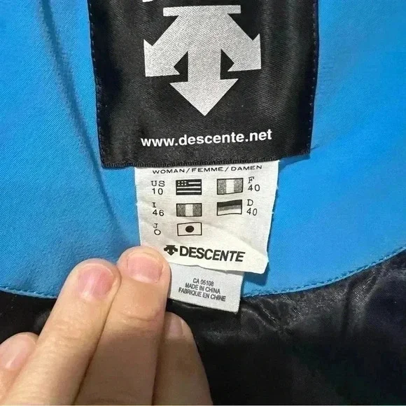 Descente Ski Snow Snowboarding Jacket Coat Blue Wm Size 10 D9-9616 Titan Thermo